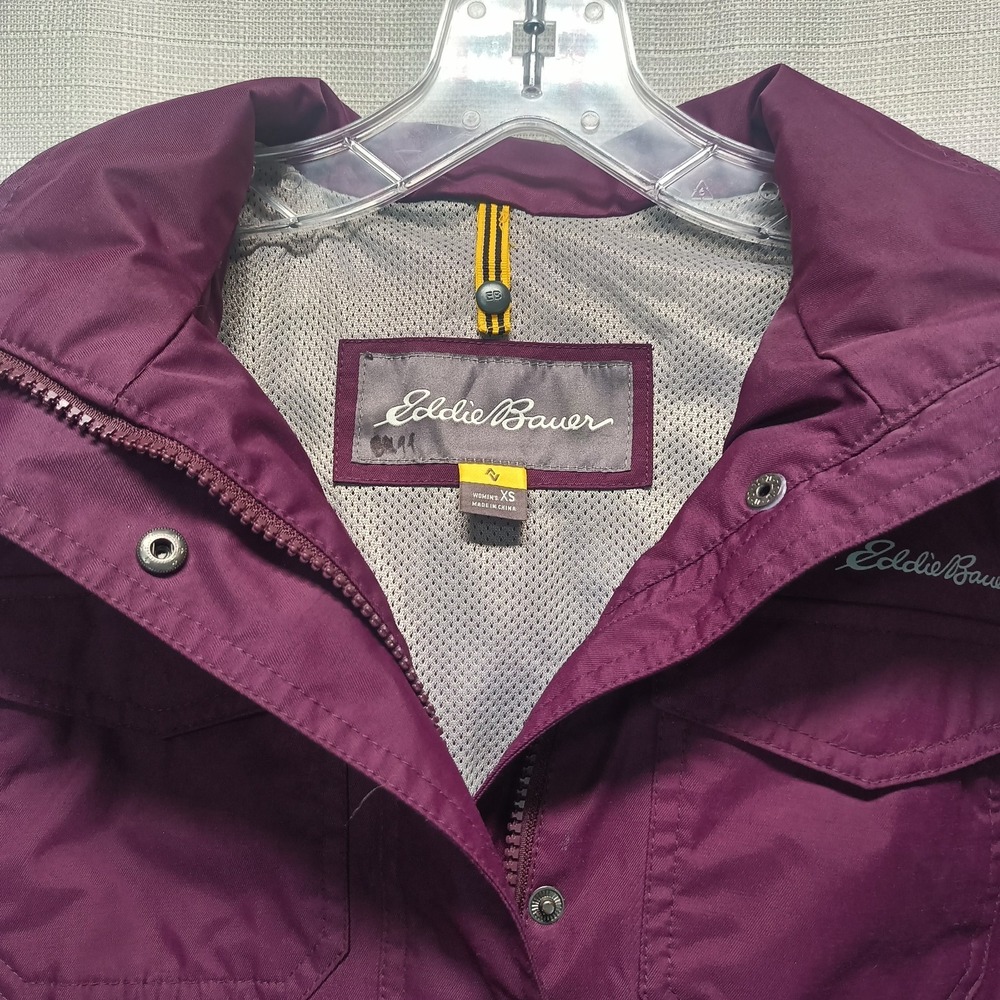 Eddie Bauer Jacket Womens XS Burgundy Travex‎ Weatheredge Hooded Outdoor Coat - Picture 2 of 10